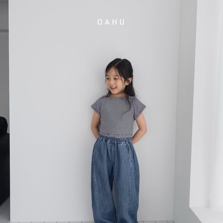 oahu/50. boat neck golgi T-shirt S-XL