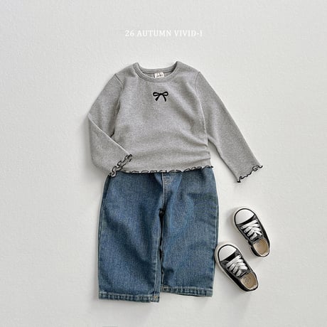 vividi/143. ribbon span nalrari T-shirt XS-XL