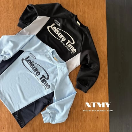 nicetomeetyou/7. ( jersey ) time two color T-shirt S-XL