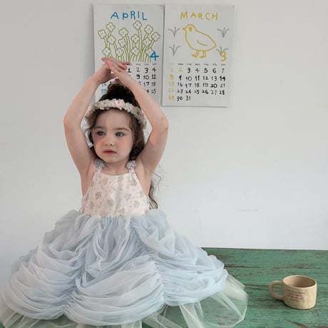 aiai/63. blue shirring dress 90-130