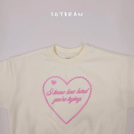 soybean/24. heart embroidery man-to-man JS-JM