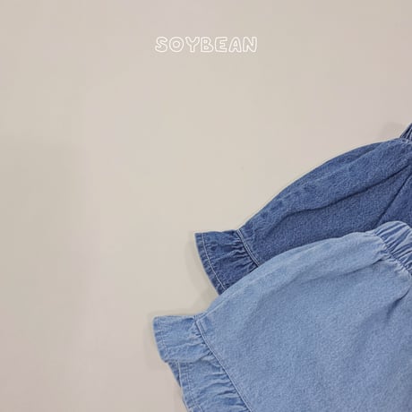 soybean/68. plan ) denim fril 3bu ( pants JS-JM