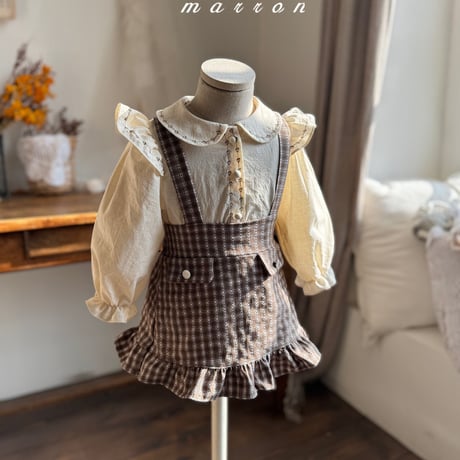 marron/35. heart blouse XS-L