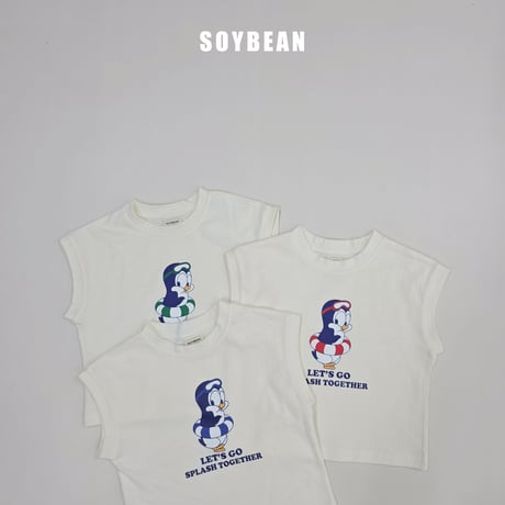 soybean/180. plan ) Penguin vacance updown set XS-XL
