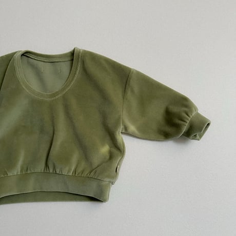 minirobe/2. Velour U-Neck Sweatshirt  S-XL