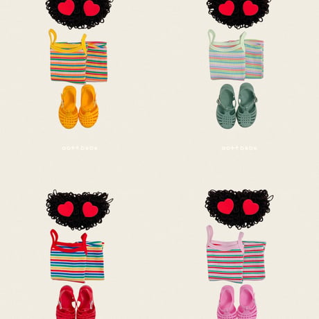 oottbebe/87. rainbow sleeveless set XS(1-2Y)-L(4-5Y)