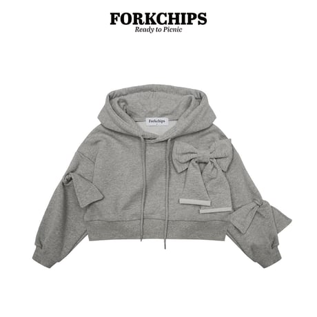 forkchips/23. loss ribbon hood T-shirt M-XL