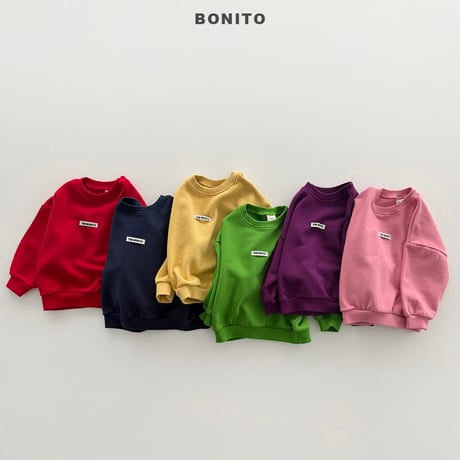 bonito/10. plan ) creyon man-to-man 12M-XL