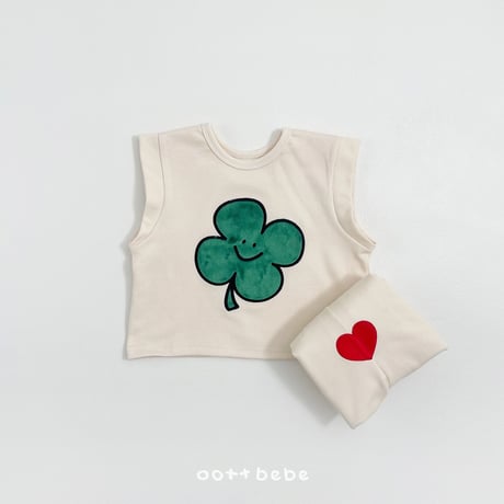 oottbebe/63. lucky friends vest XS(1-2Y)-XL(6-7Y)