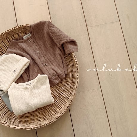 valubebe/69. leather cardigan 6M-S