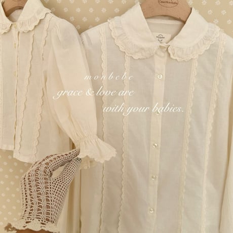 monbebe/5. pepe lace blouse S(1-2Y)-XL(7-8Y)