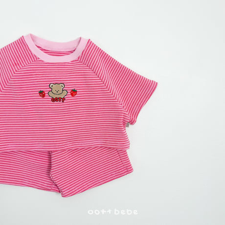 oottbebe/67. strawberry choco updown set XS(1-2Y)-XL(6-7Y)