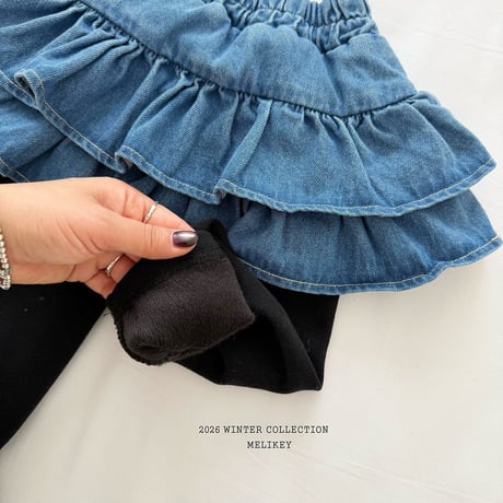 melikey/67. denim kangkang skirt leggings XS-XL