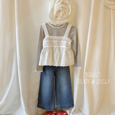 bananaj/40. signiture denim pants XS-JS