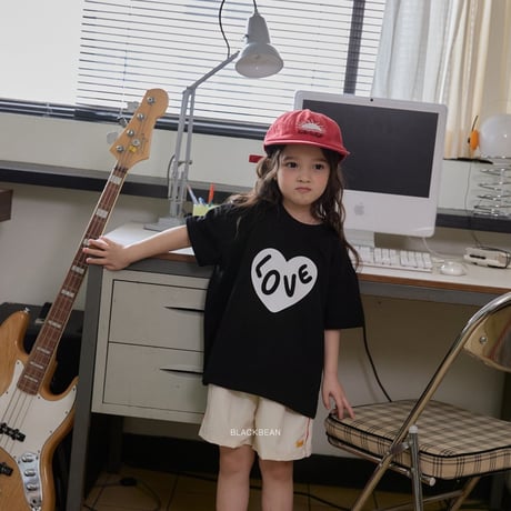 blackbean/53. heart T-shirt S-XL