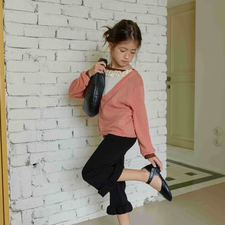 urbanrabbit/36. Deep V Frill Knit XS-XL