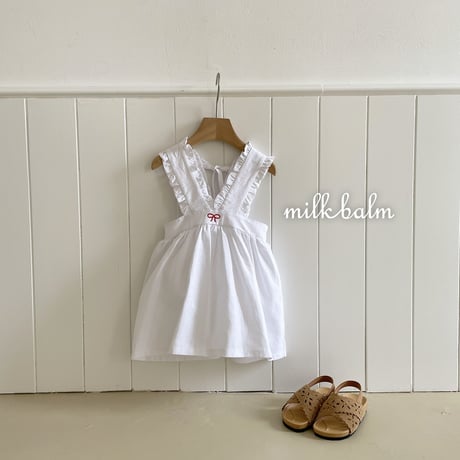 milkbalm/24. ribbon embroidery overalls skirt XS-XL