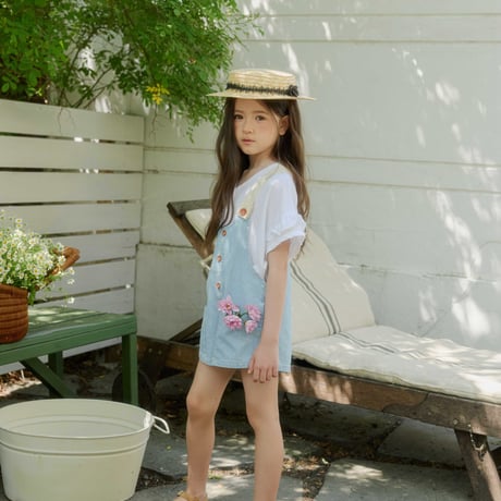 urbanrabbit/131. Denim Short Overalls JS-JM