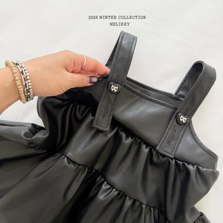 melikey/88. chic ledder kangkang one-piece JS-JM