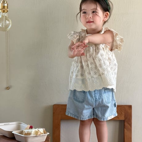 aiai/12. pocket baby denim short pants S(6M-2Y)-XL(4-5Y)