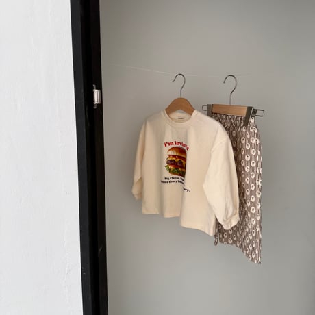 nightbebe/3. hamburger long sleeve T-shirt XS-XL