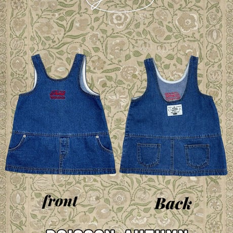poisson/38. denim one-piece S-XL