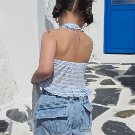 ellymolly/254. denim flap pocket pants 5-11