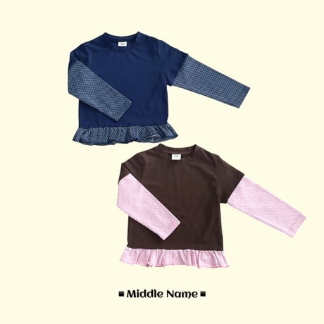 middlename/7. rayerd fril T-shirt S-XL