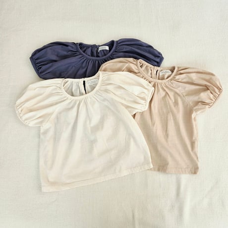 monatelier/19. shirring puff T-shirt S-2XL