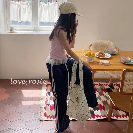 loverosie/159. mesh tape 2way pants L-XL