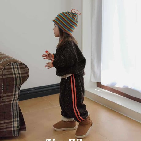tinyhiker/18. peuty dot fleece pants XS-XL