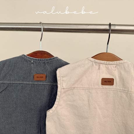 valubebe/60. over denim vest 6M-S