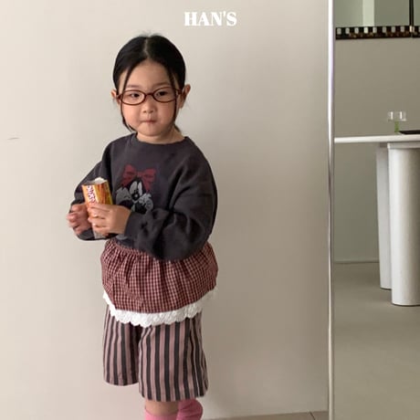 hans/21. ribbon cats man-to-man XS-XL
