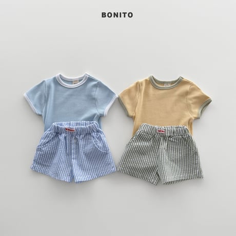 bonito/119. vertical line set half pants 6M-18M