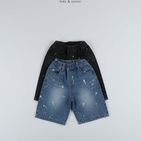 owen/27. painting bermuda denim pants S-XL