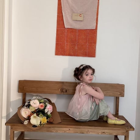 aiai/91. peach shephon flower blouse 90-130