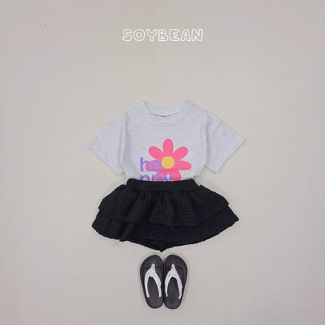 soybean/69. plan ) happy flower half t T-shirt XS-XL