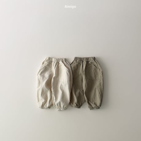 amigo/50. pin tuck natural pants XS-XL