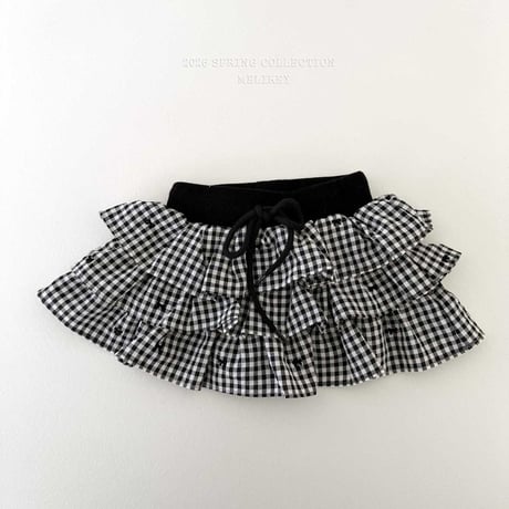 melikey/41. check ribbon kangkang skirt XS-XL