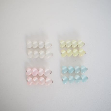 zanclover/50. glossy heart sissor pin FREE(2P_1SET)