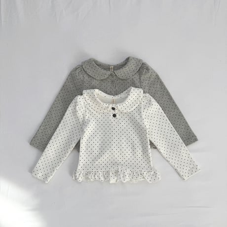 aladin/9. yomi collar dot T-shirt XS-XL
