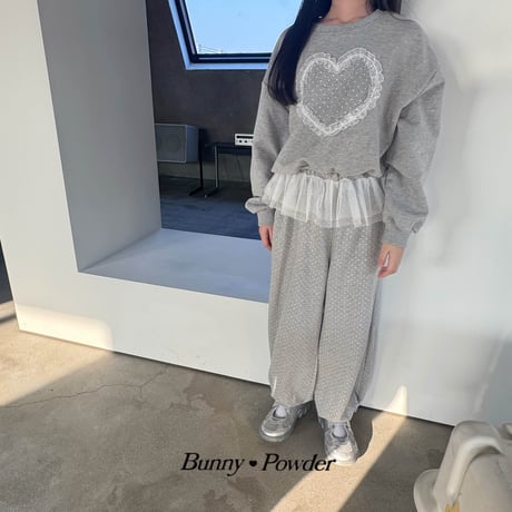 bunnypowder/53. heart man-to-man S-XL