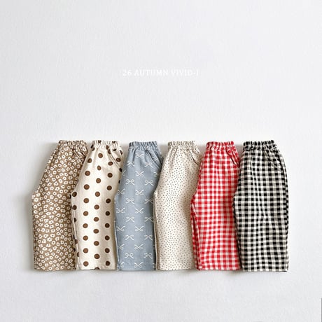 vividi/19. twil pattern pants XS-XL