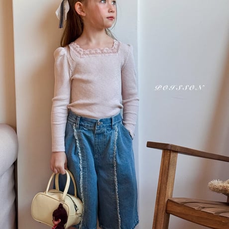 poisson/12. blan lace T-shirt JS-JM