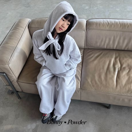 bunnypowder/125. ribbon hood man-to-man S-XL