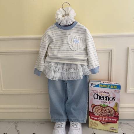 chouchoushasha/19. Heart Stripe Tee XS-XL