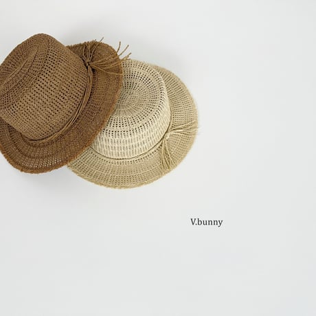vbunny/66. raphia hat FREE(48-52CM)