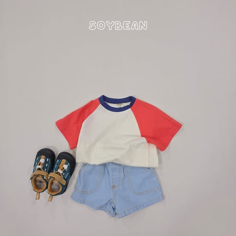 soybean/128. plan ) denim out pocket half pants JS-JM