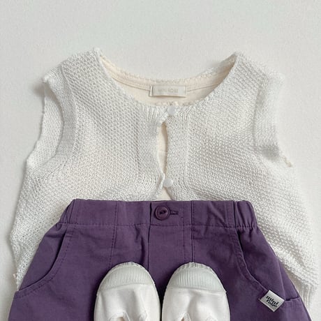 minirobe/37. button knit vest S-XL