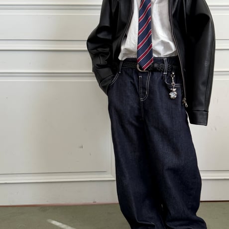 ellymolly/45. flap denim pants 5-11
